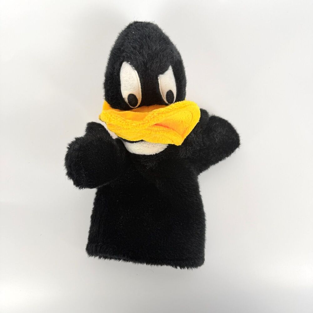 Looney Tunes Daffy Duck Hand Puppet 11" Plush Animal Vintage 1995 Warner Bros